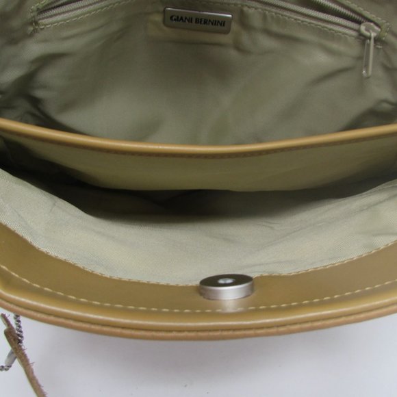 GIANI BERNINI WOMEN'S GENUINE LEATHER TAN TOTE SHOULDER BAG! - Picture 9 of 9